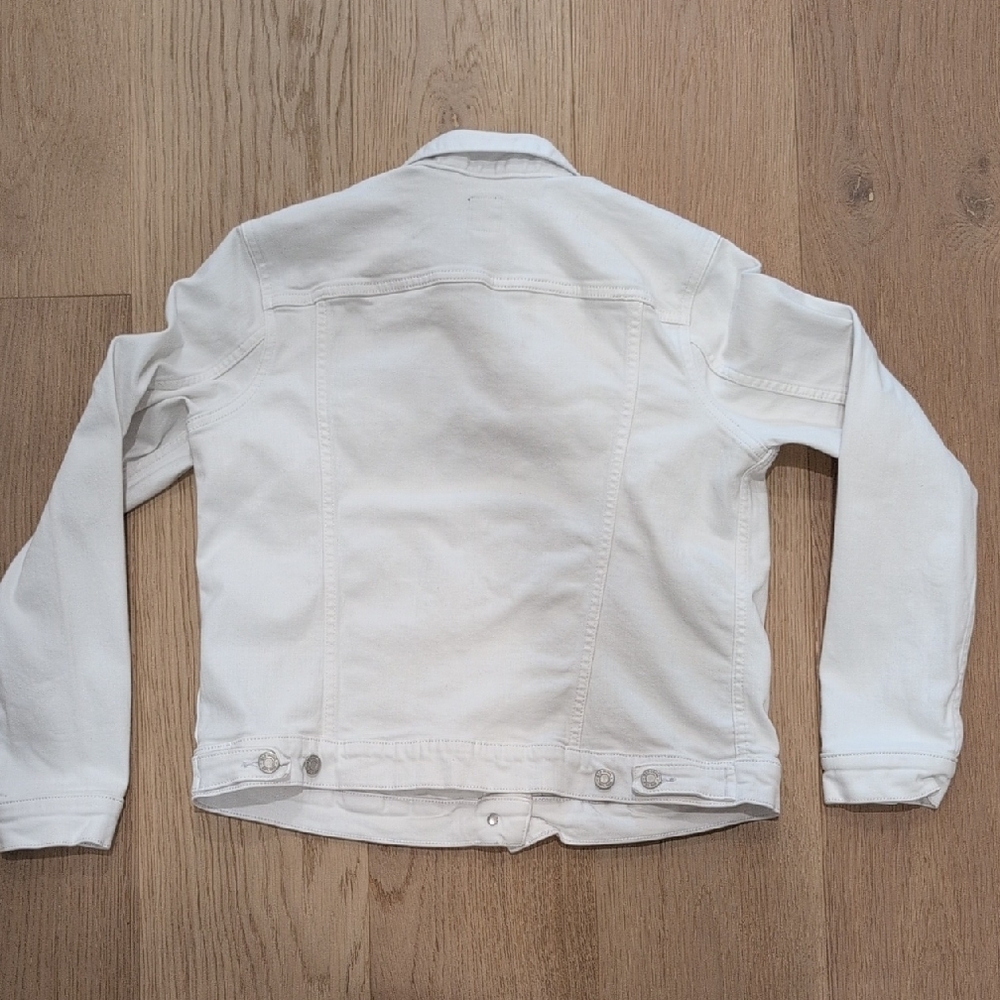 GAP Women's Light Cream Jean Jacket - Picture 3 of 4